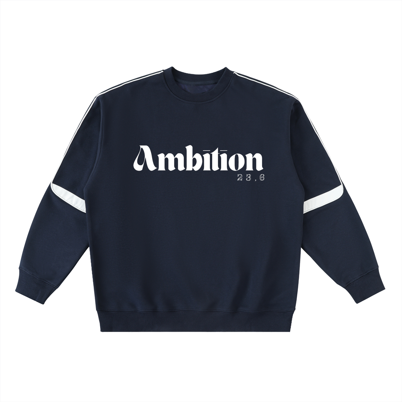 Ambition Oversized Crewneck Taped Sweatshirt Light Logo 23.6