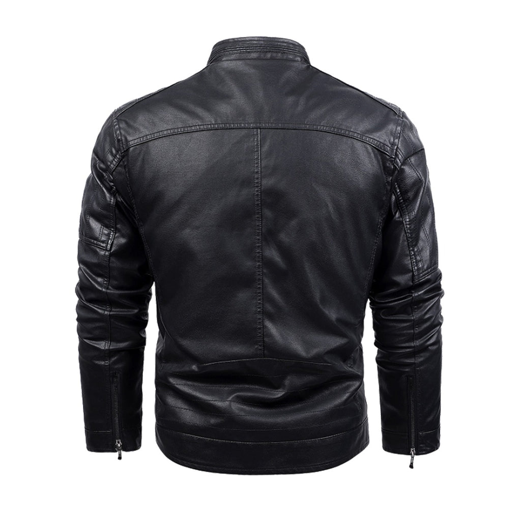 AP Fleece Zipper (PU) Leather Jacket
