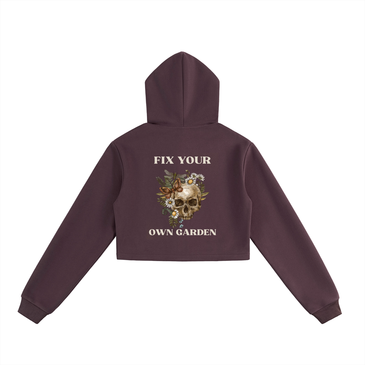 Cropped Zip-Up Hoodie