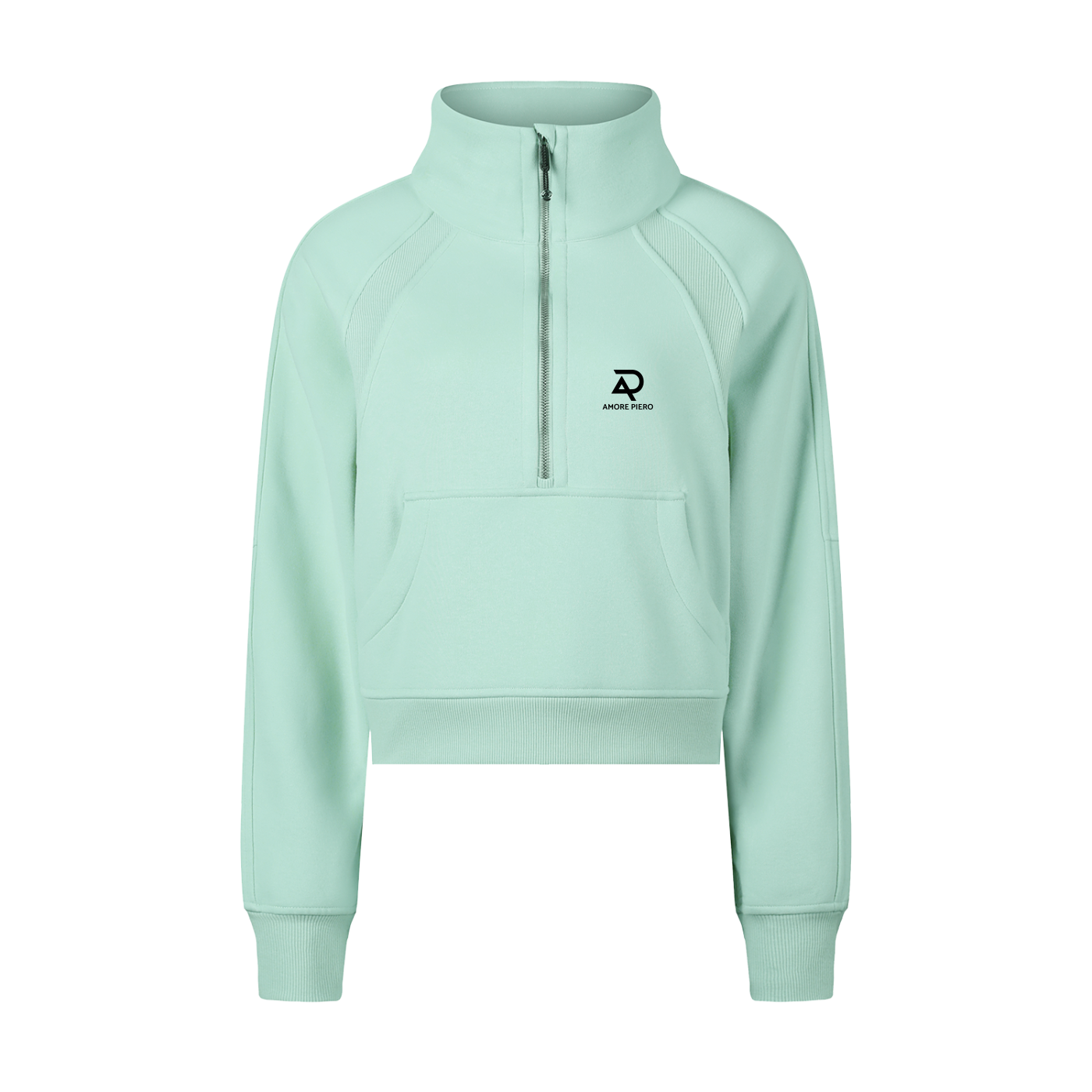 Cropped Half-Zip Sweatshirt