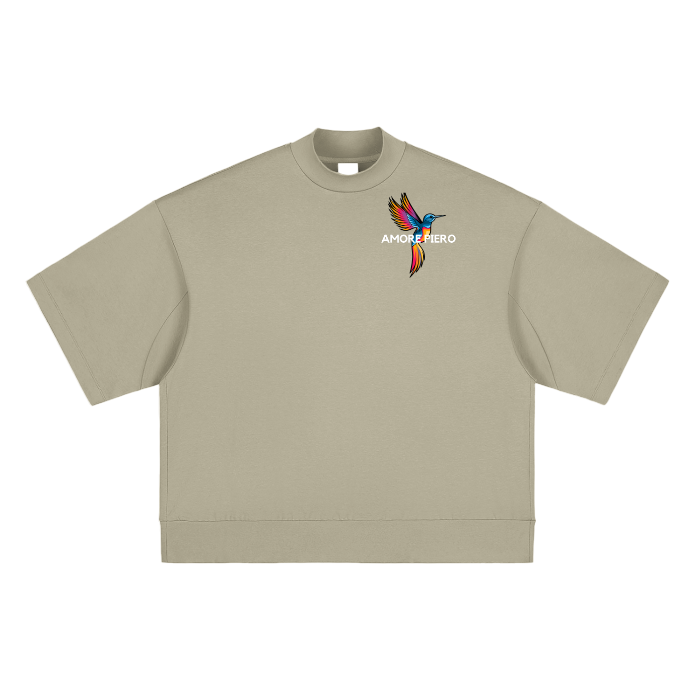 Heavyweight Oversized Mock Neck T-shirt