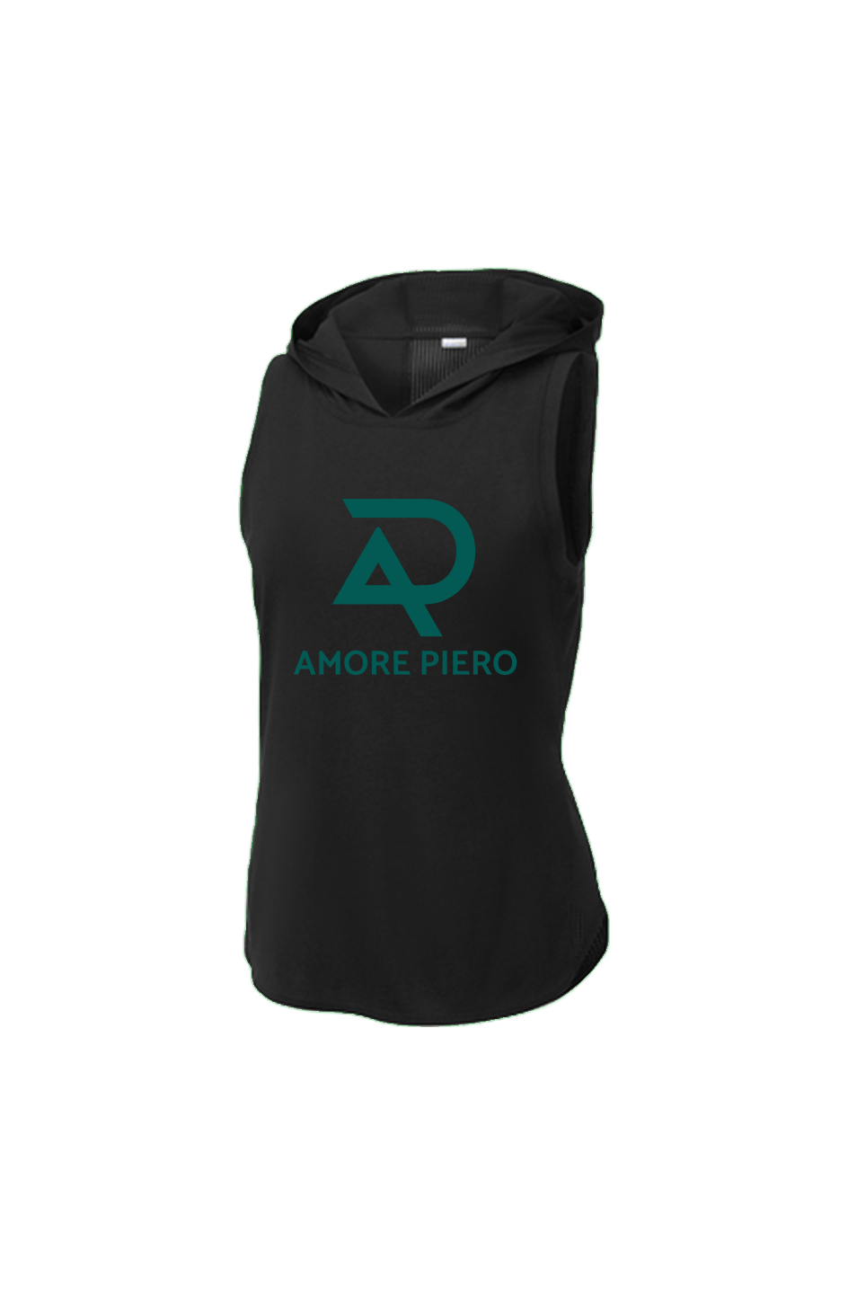 Active Teal Triad Solid Hoodie Tank