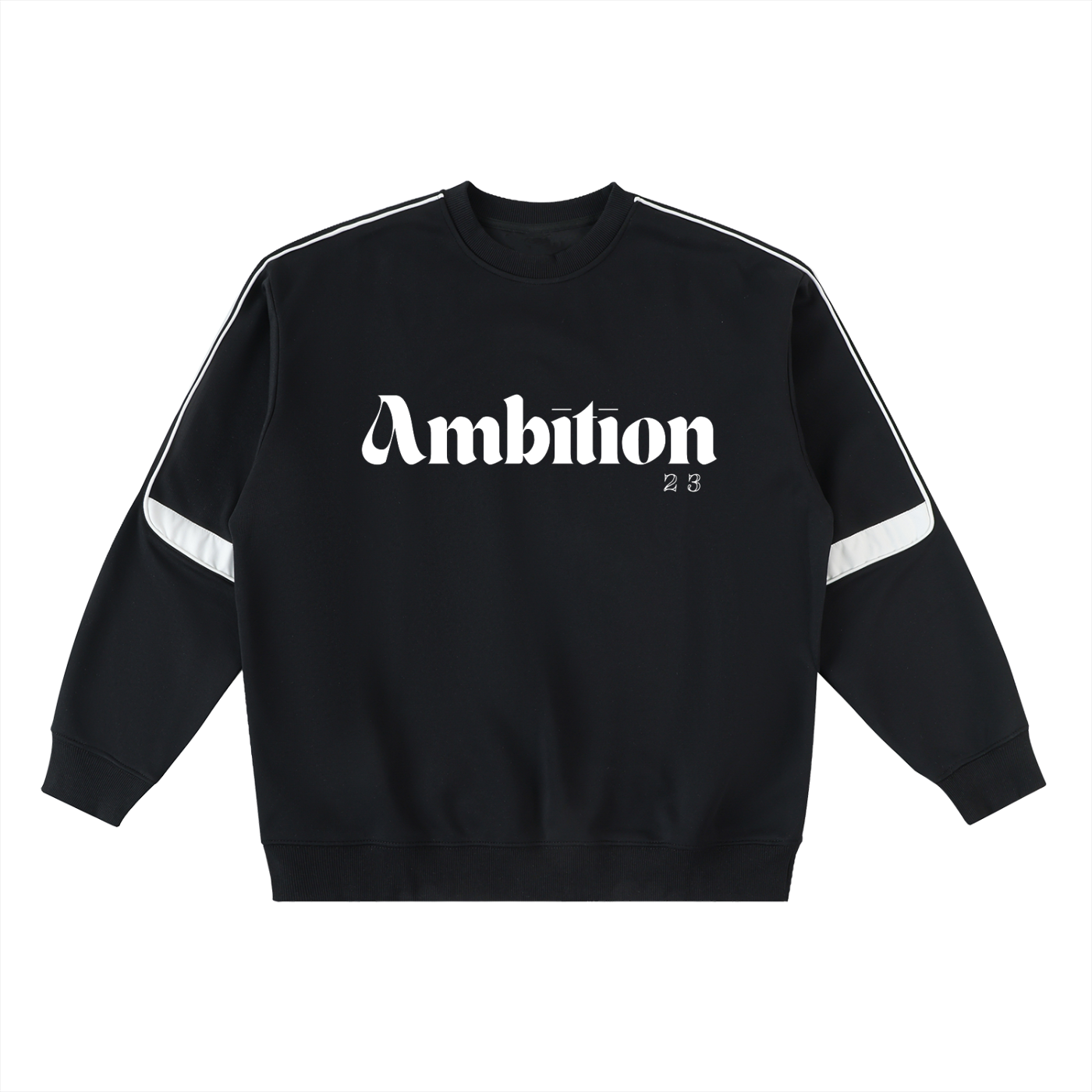 Ambition Oversized Crewneck Taped Sweatshirt Light Logo 23