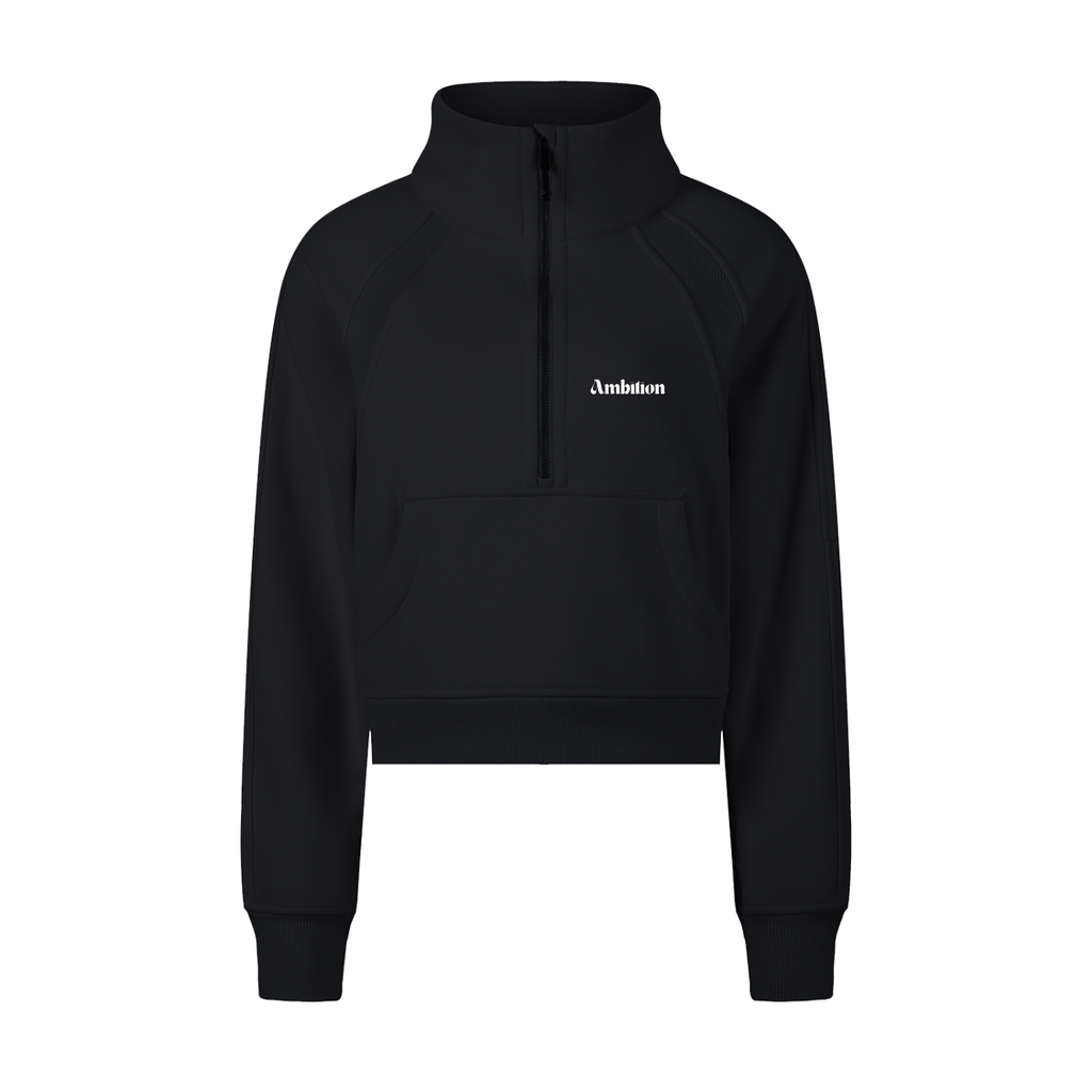 Cropped Half-Zip Sweatshirt