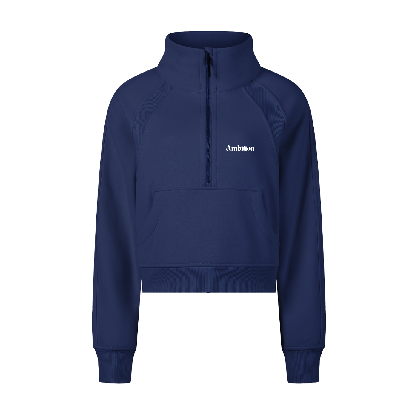 Cropped Half-Zip Sweatshirt