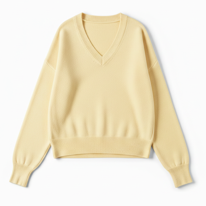 A/P V-Neck Loose Fit Sweater