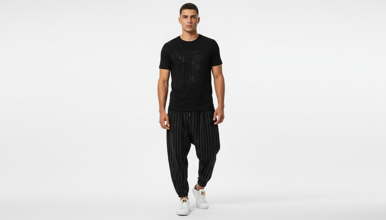 Striped Harem Pants