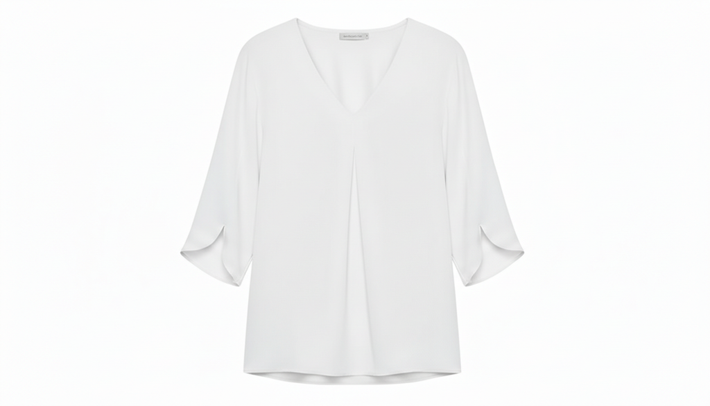 V-Neck 3/4 Sleeve Blouse