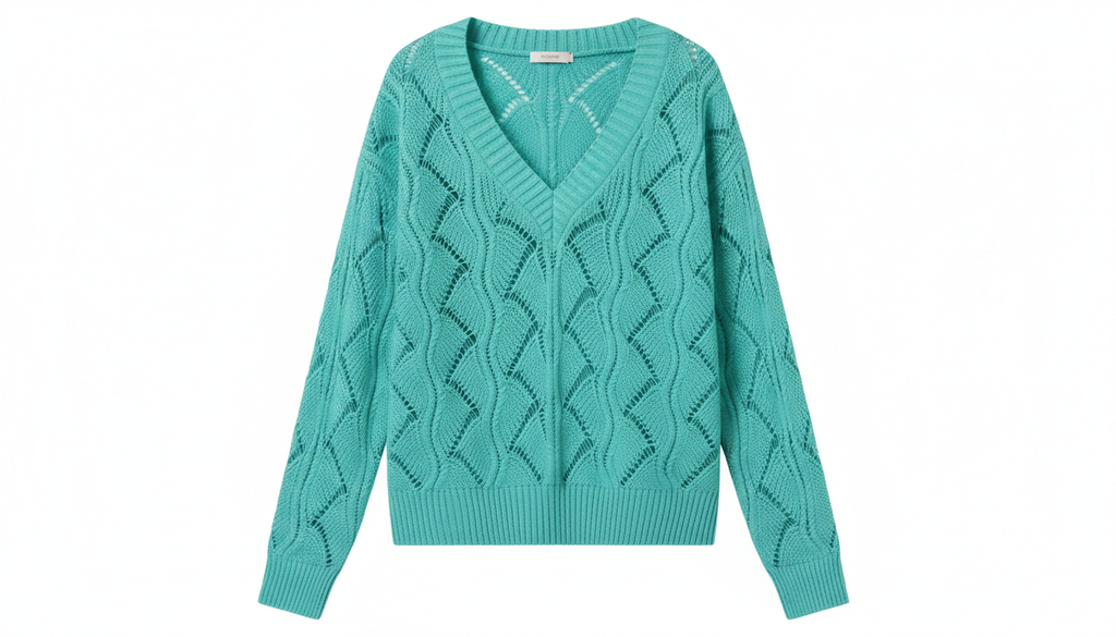 Elegant Texture V-Neck Knit Top