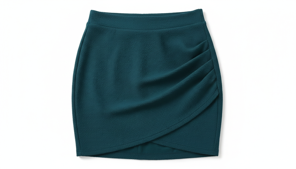 Ruched Elastic Waist Skirt