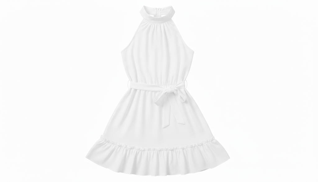 Amore A-Line Belted Ruffle Dress