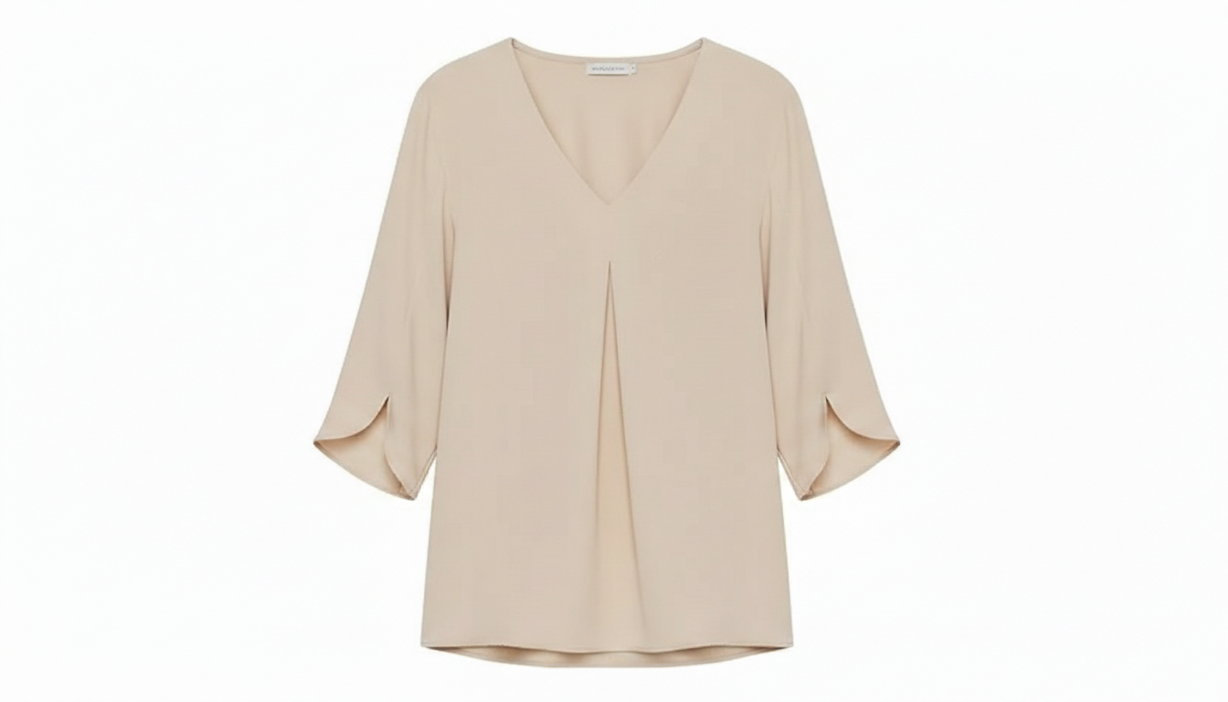 V-Neck 3/4 Sleeve Blouse