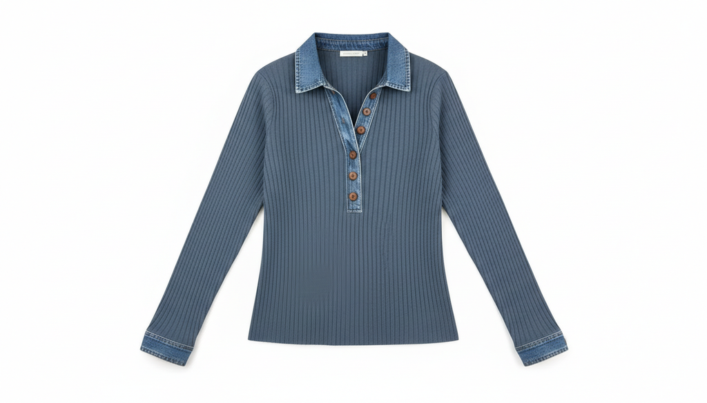 Detail Ribbed Knit Top