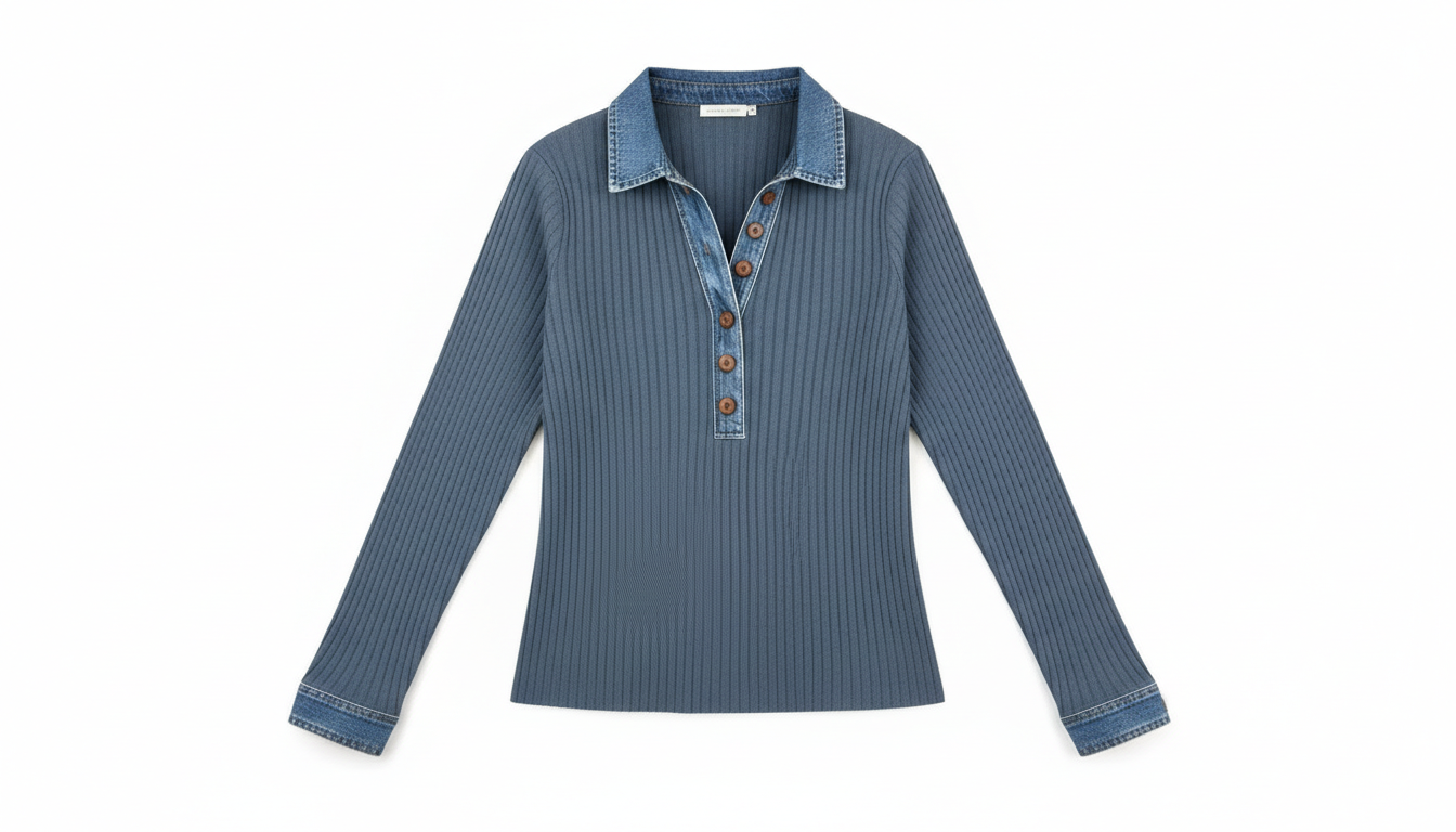 Detail Ribbed Knit Top