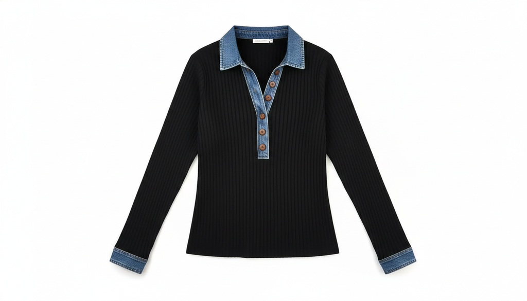Detail Ribbed Knit Top