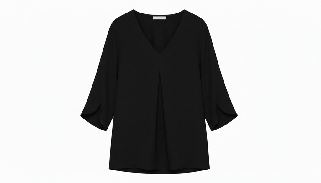 V-Neck 3/4 Sleeve Blouse