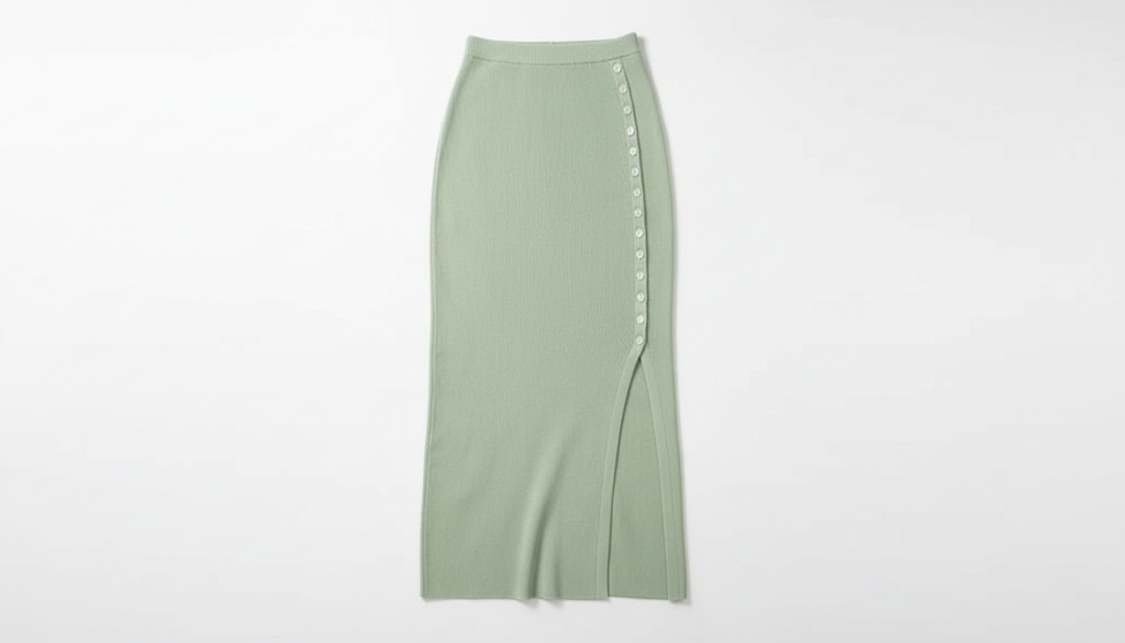 Slit Elastic Waist Skirt