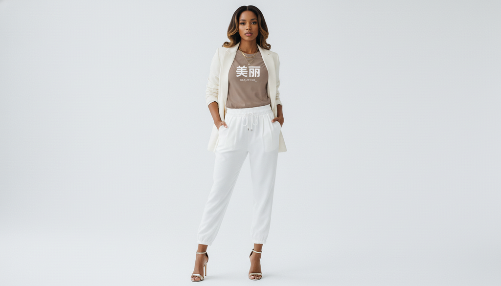 Drawstring Paper-bag Waist Cropped Joggers