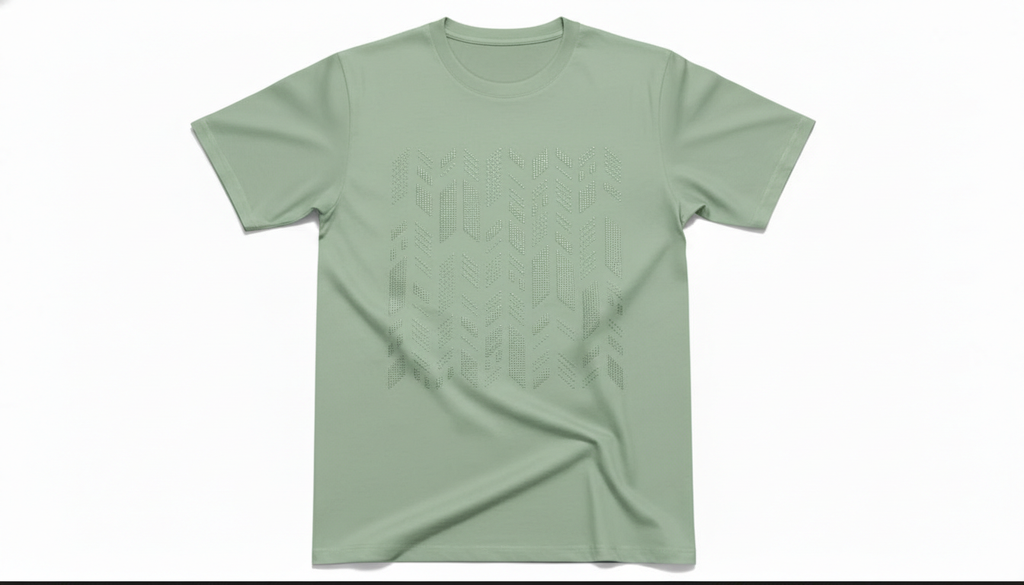 Round Neck Embroidered T-Shirt