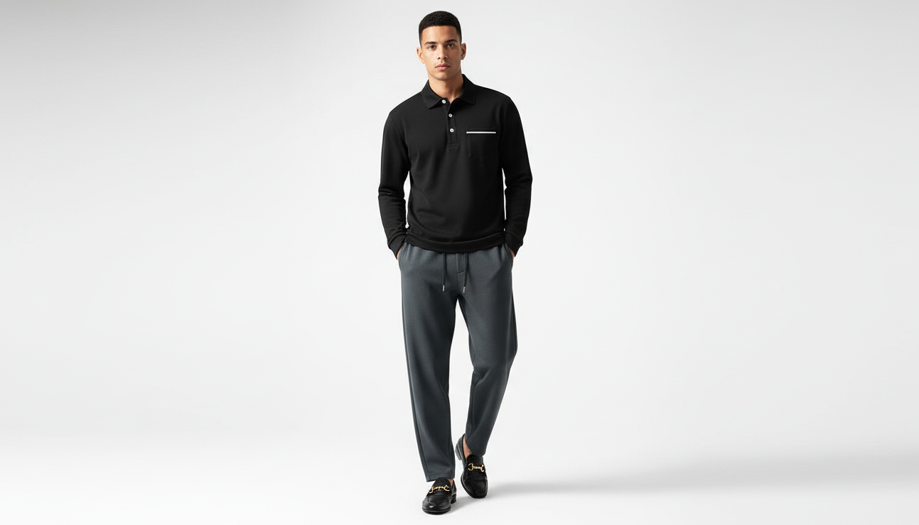 Drawstring Pocketed Casual Pants