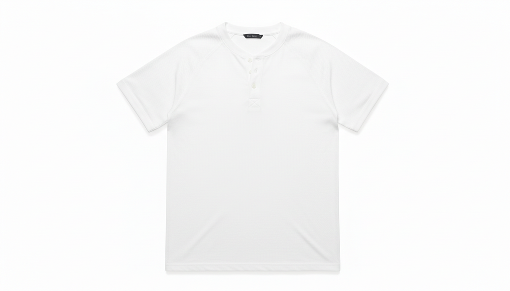 Men's Short Sleeve Henley Button Top