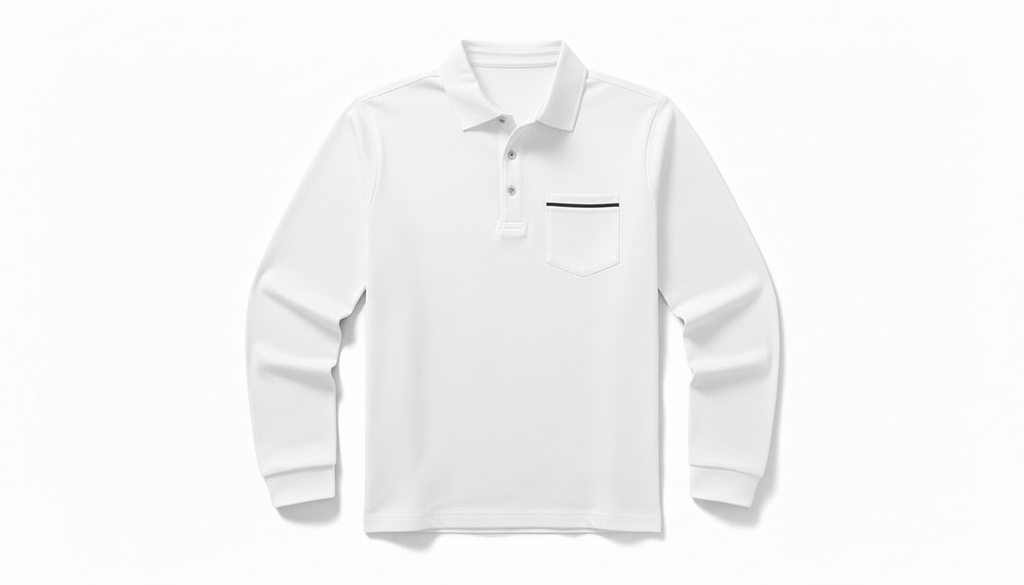 Men's Full Size Button Detail Long Sleeve Polo Plus Size