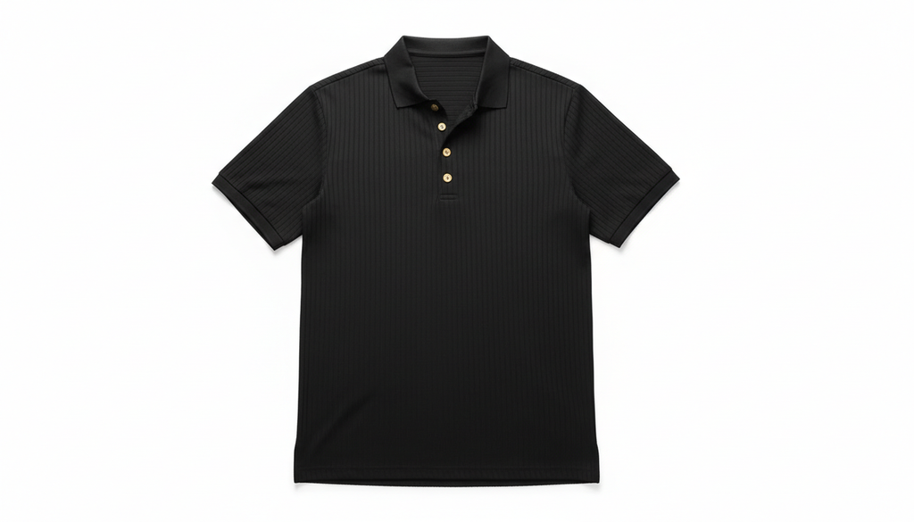 Men's Ribbed Knit Slim Fit Polo Shirt