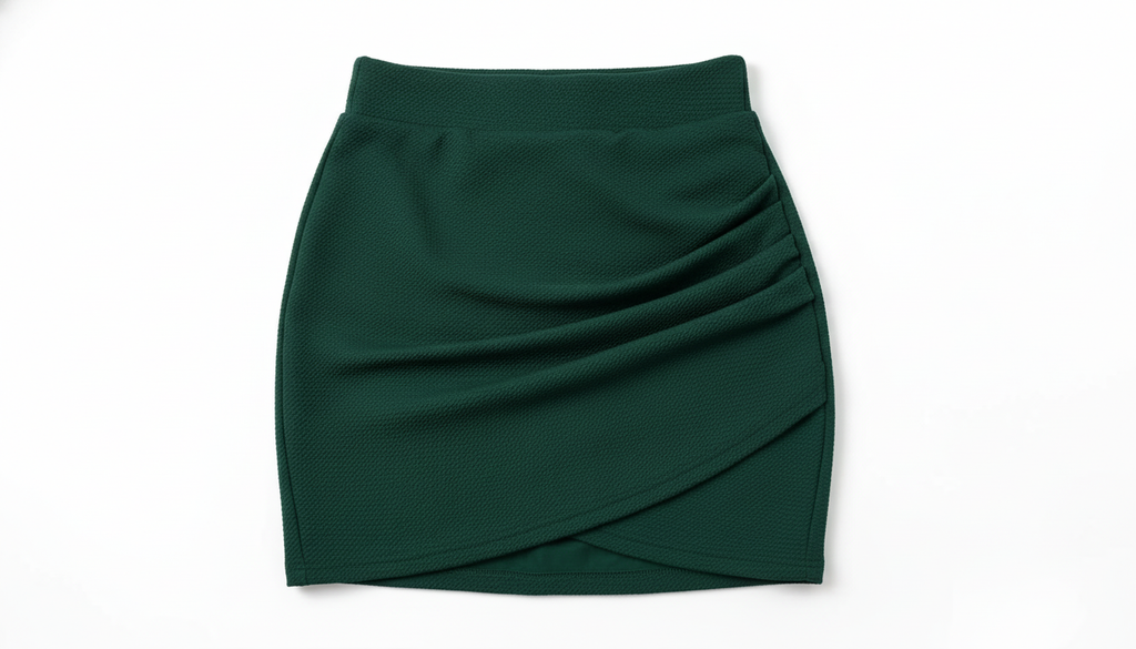 Ruched Elastic Waist Skirt