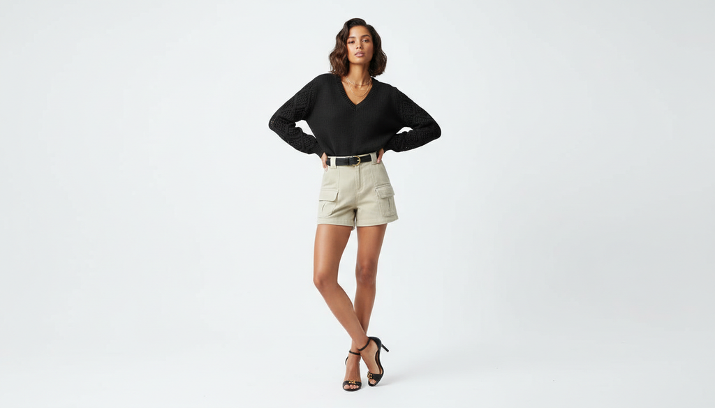 V-Neck Knit Sweater