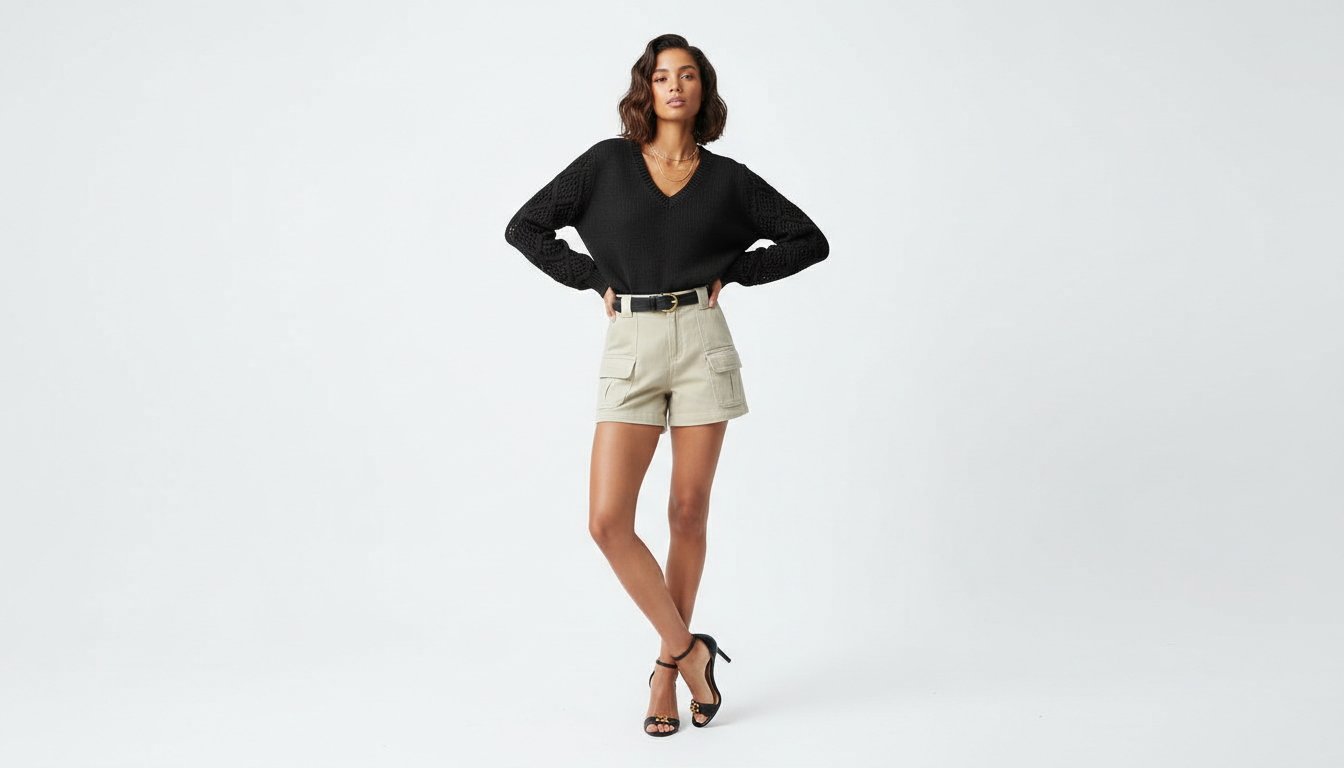 V-Neck Knit Sweater