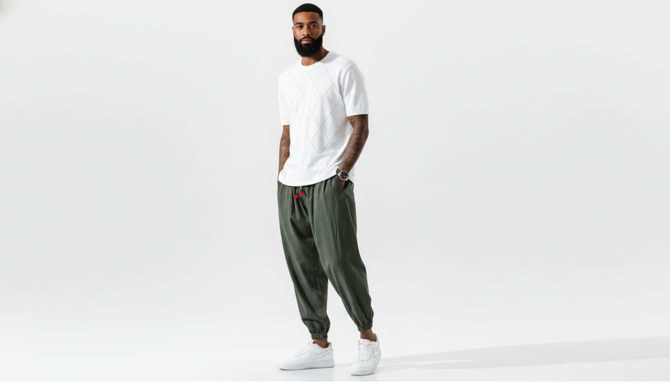 Casual Loose Fit Drawstring Joggers