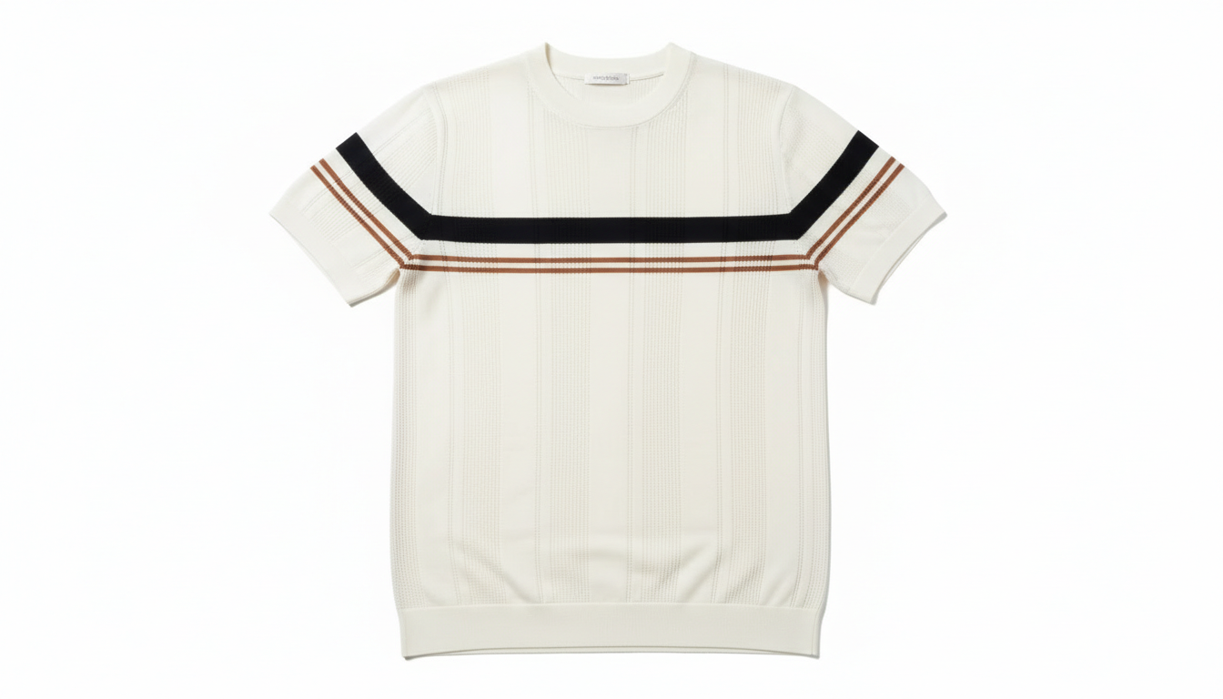 Plus Size Striped Short Sleeve Shirt
