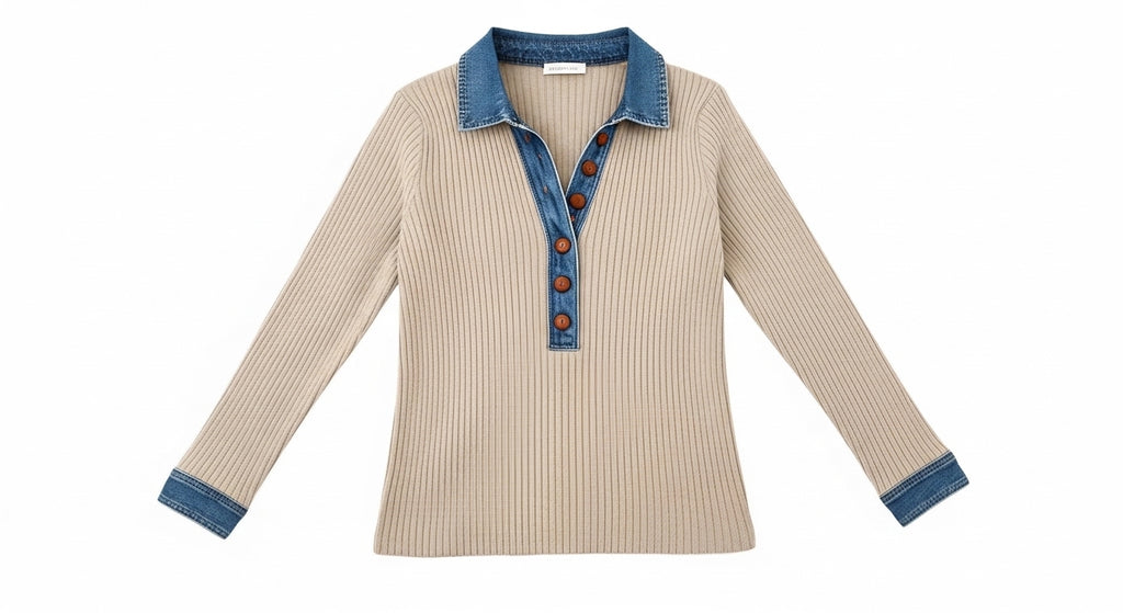 Detail Ribbed Knit Top