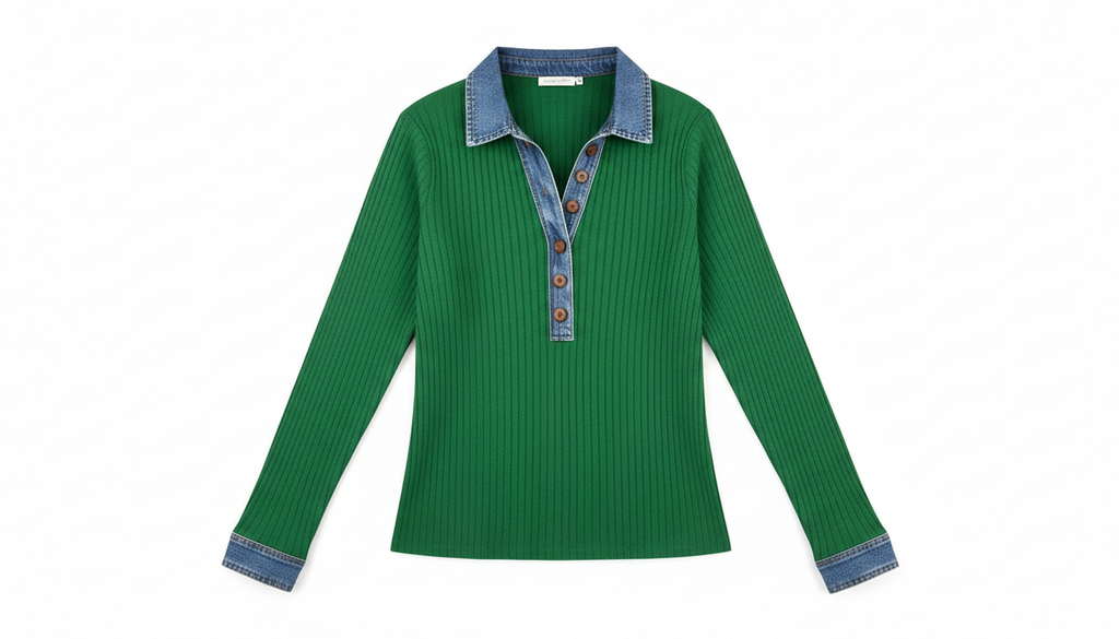 Detail Ribbed Knit Top
