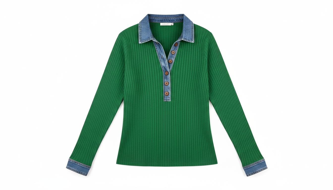 Detail Ribbed Knit Top