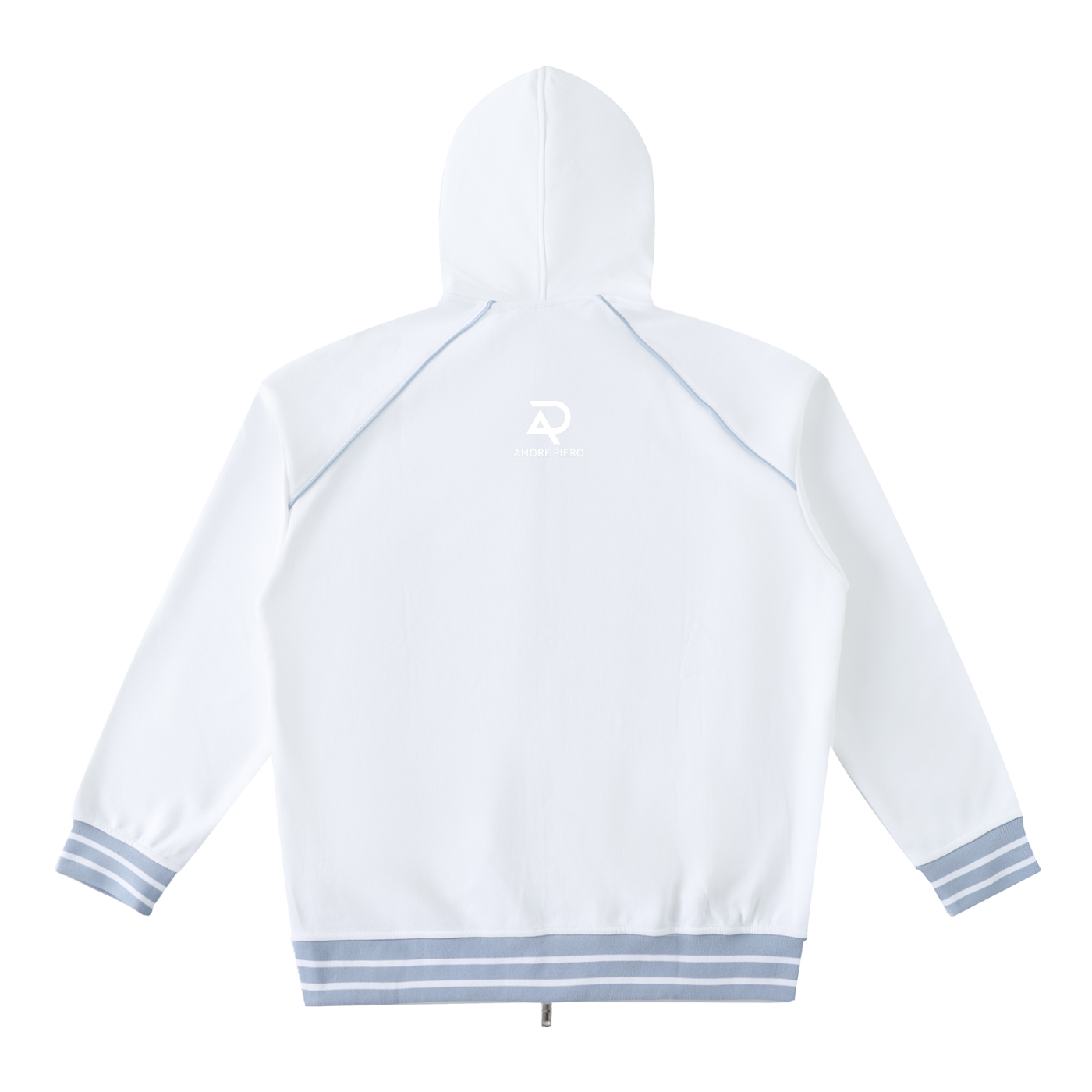 Ambition Striped Trim Zip-Up Hoodie