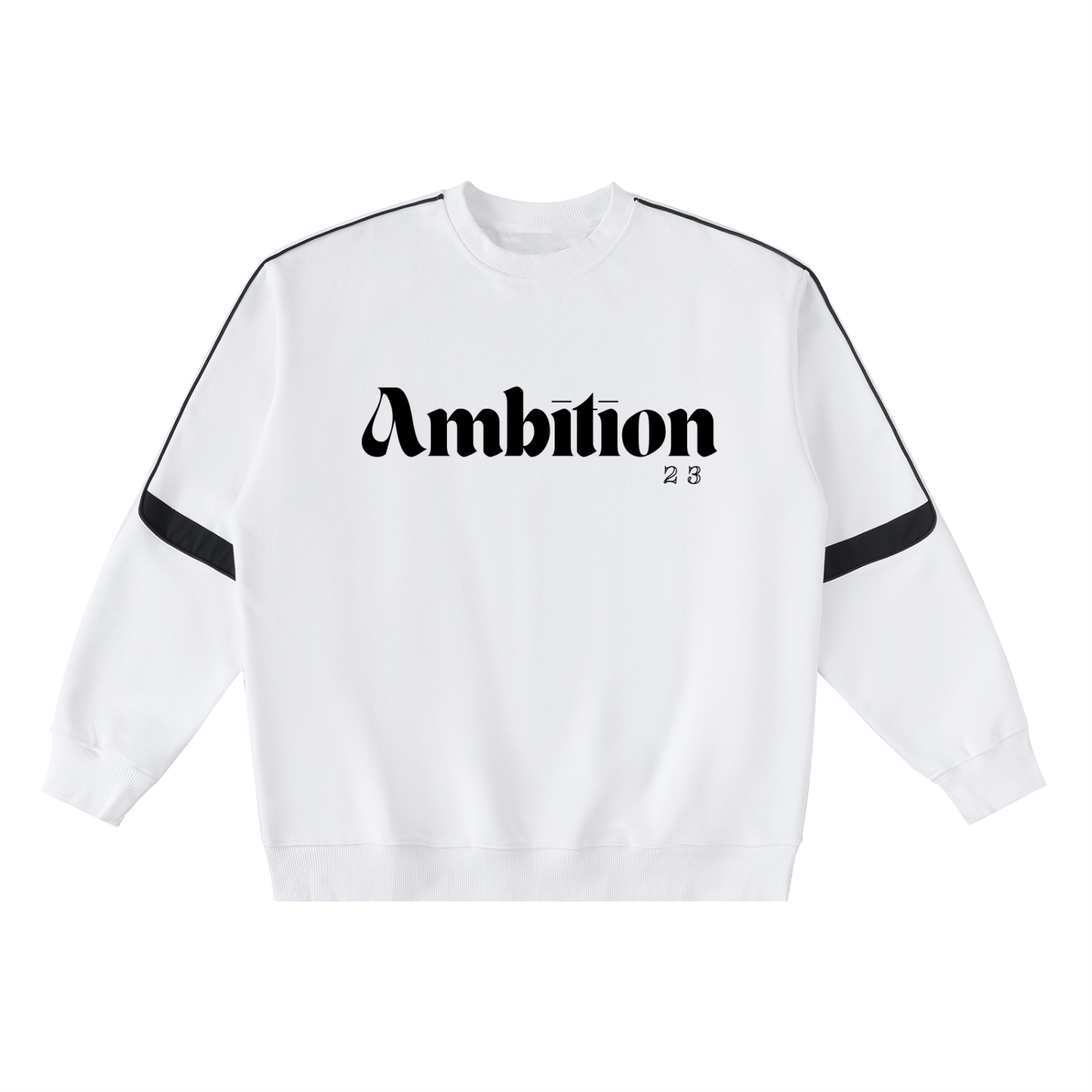 Ambition Oversized Crewneck Taped Sweatshirt Dark Logo 23
