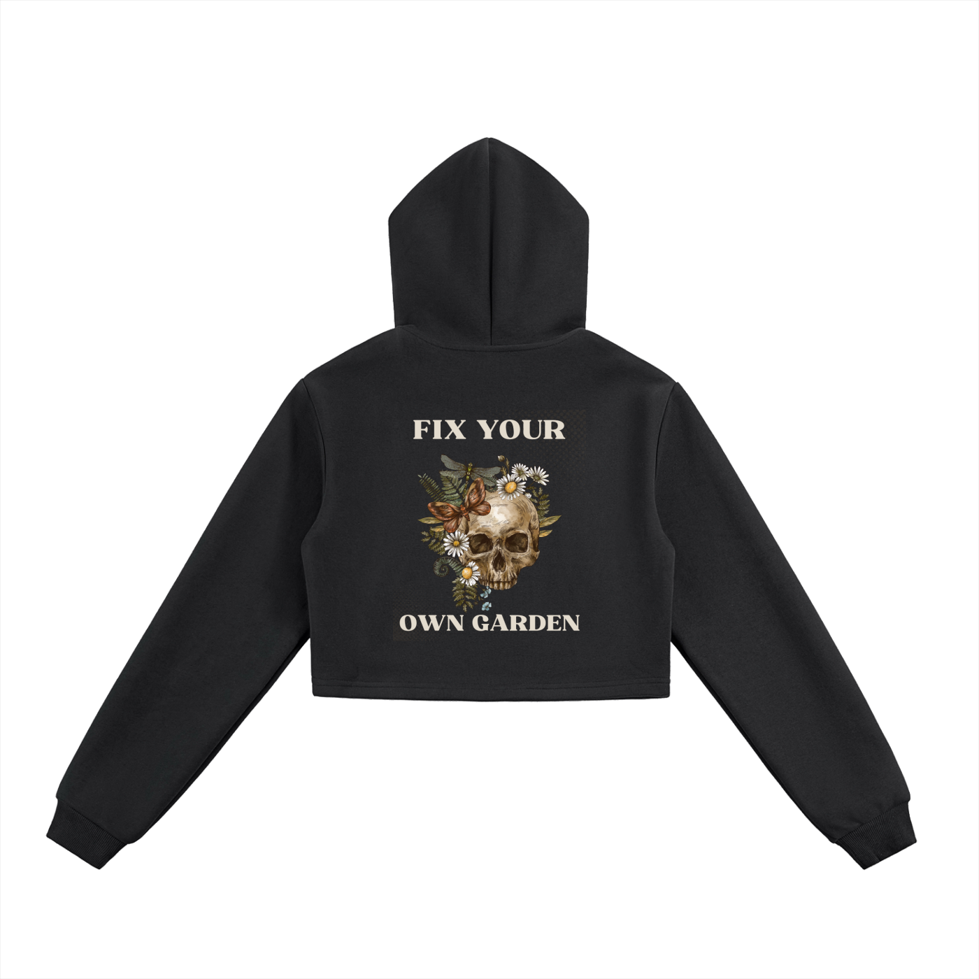 Cropped Zip-Up Hoodie